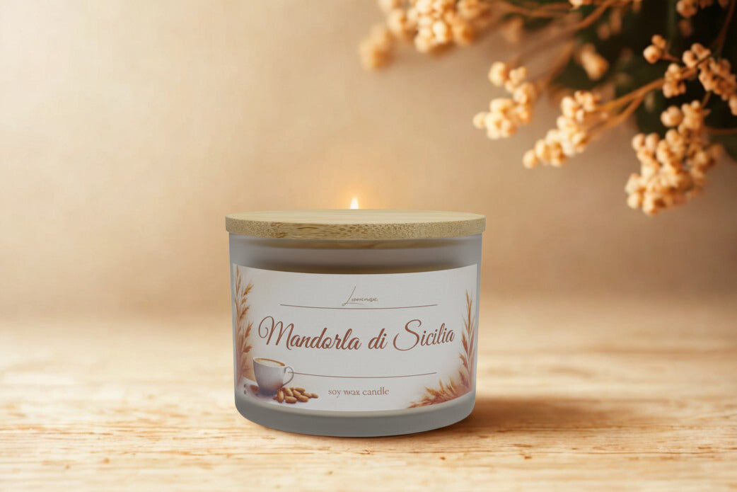 Candela in cera di soia